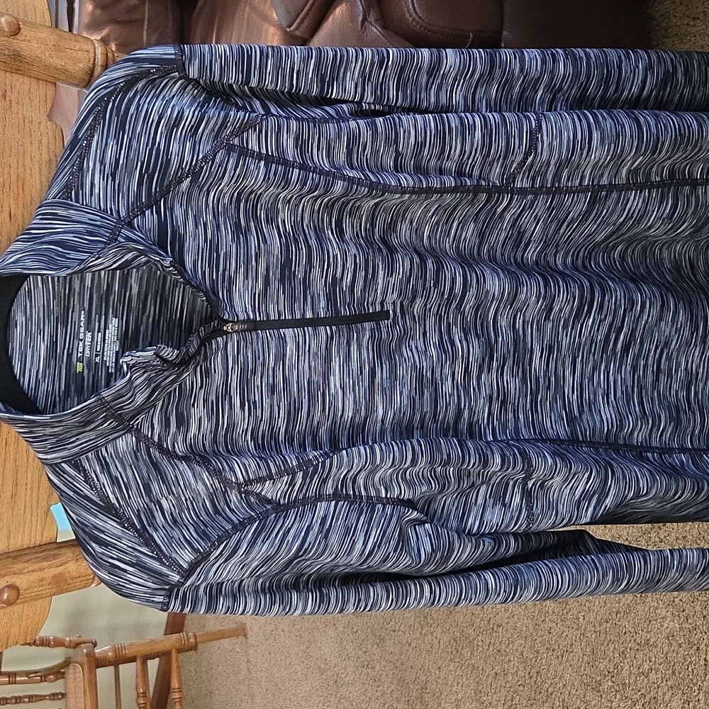 Tek Gear Black and Gray Quarter-Zip Pullover